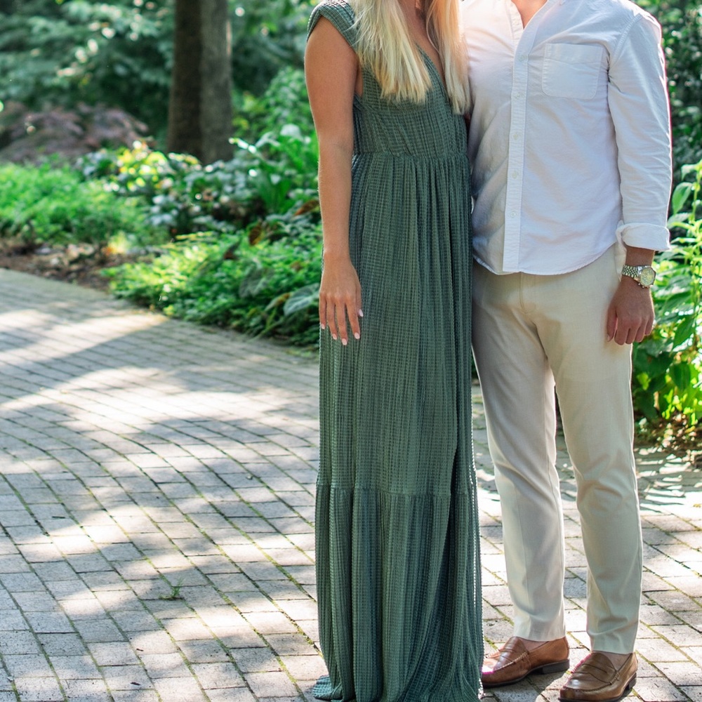 Green maxi dress